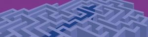 arrow moving through a maze